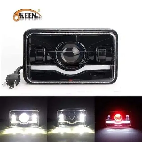EyeBall Jeep Headlight Square 6x4 Sealed Beam 75W Hi-Low 1 Pc