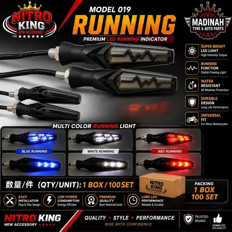 Nitro King Model 019 LED Running Indicator | Universal Bike DRL Flow — photo 2